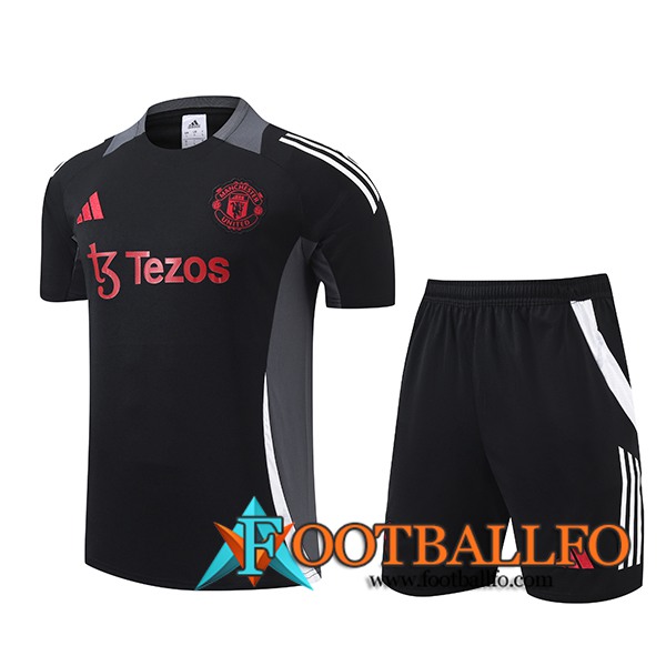 Camiseta Entrenamiento Manchester United Negro/Blanco/Rojo 2024/2025