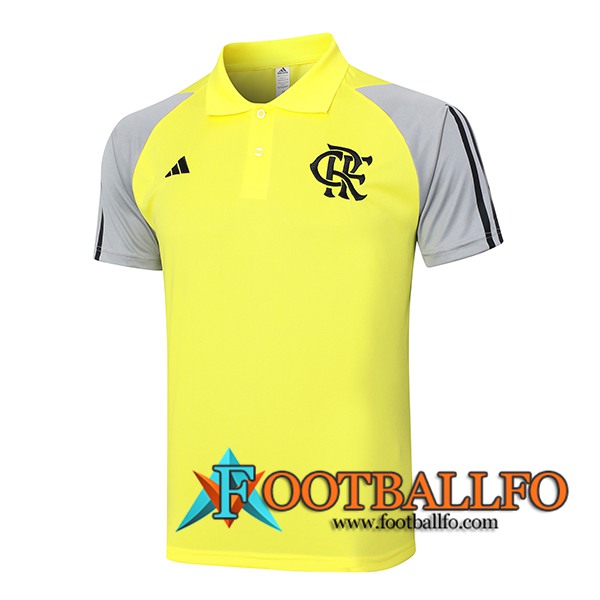 Camiseta Polo Flamengo Amarillo/Negro/Gris 2024/2025