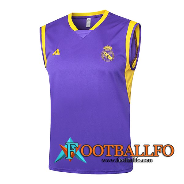 Chalecos De Futbol Real Madrid Violeta/Amarillo 2024/2025