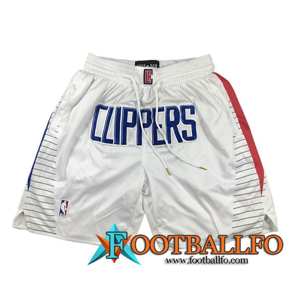 Cortos NBA Los Angeles Clippers 2024/25 Blanco/Rojo/Azul