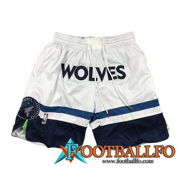 Cortos NBA Minnesota Timberwolves 2024/25 Blanco/Negro