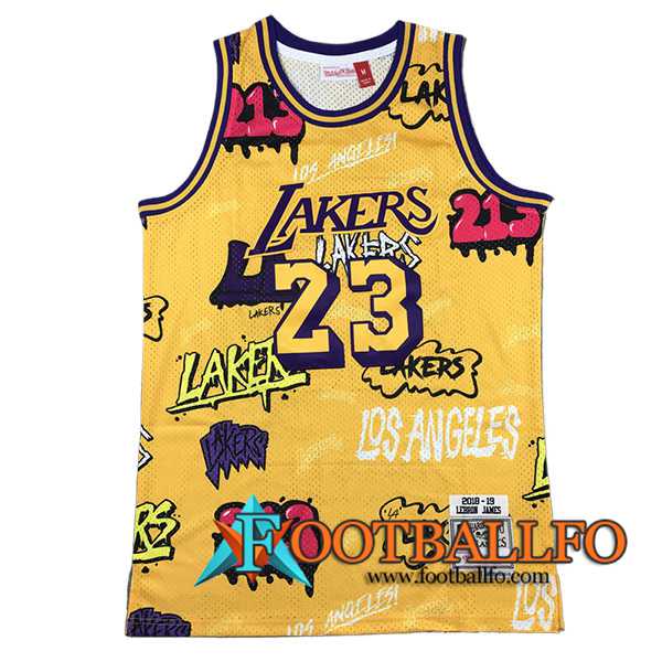 Camisetas De Futbol Los Angeles Lakers (JAMES #23) 2024/25 Amarillo