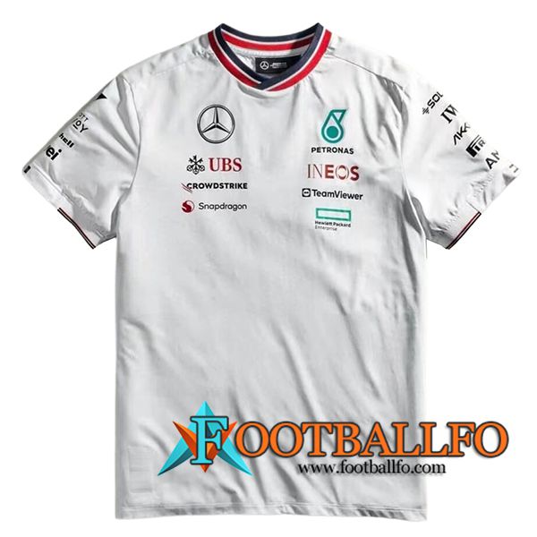 Camiseta de manga corta F1 Mercedes Benz Team Blanco 2024