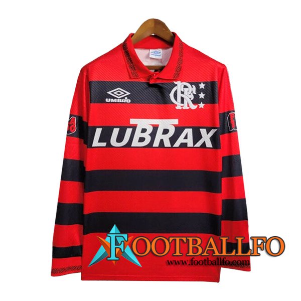 Camisetas De Futbol Flamengo Retro Primera Manga Largas 1994/1995