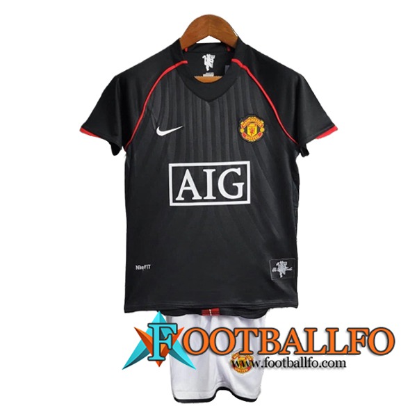 Camisetas De Futbol Manchester United Retro Ninos Segunda 2007/2008