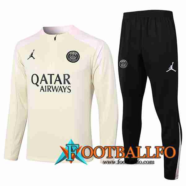 Chandal Equipos De Futbol PSG Beige/Negro 2024/2025