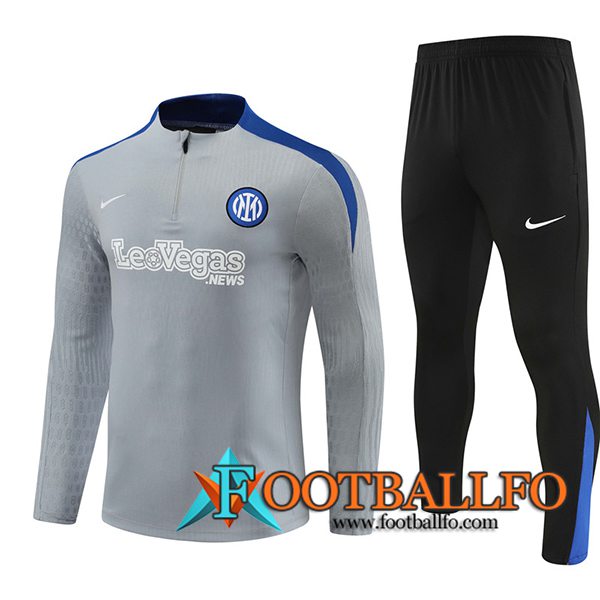 Chandal Equipos De Futbol Inter Milan Gris/Negro/Azul 2024/2025