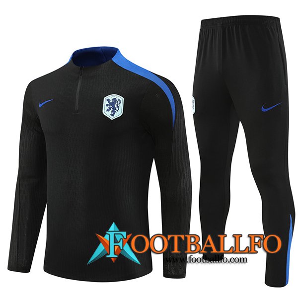 Chandal Equipos De Futbol Países Bajos Negro/Azul 2024/2025