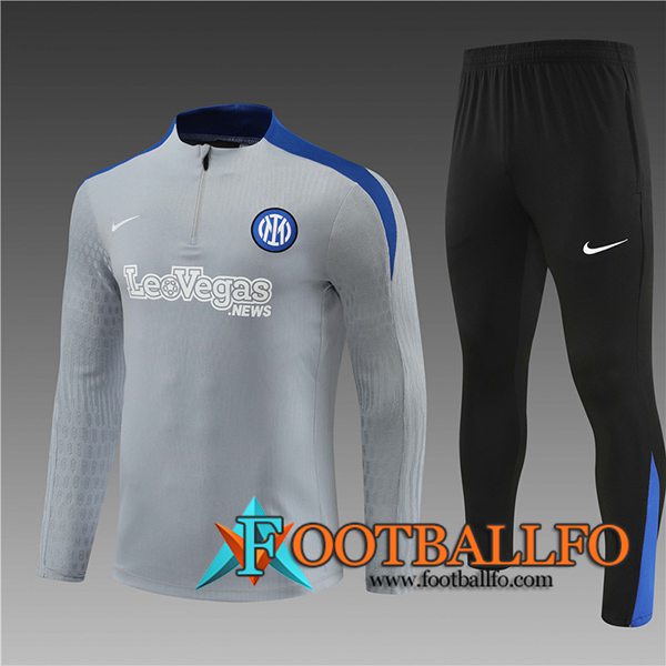 Chandal Equipos De Futbol Inter Milan Gris/Negro/Azul 2024/2025