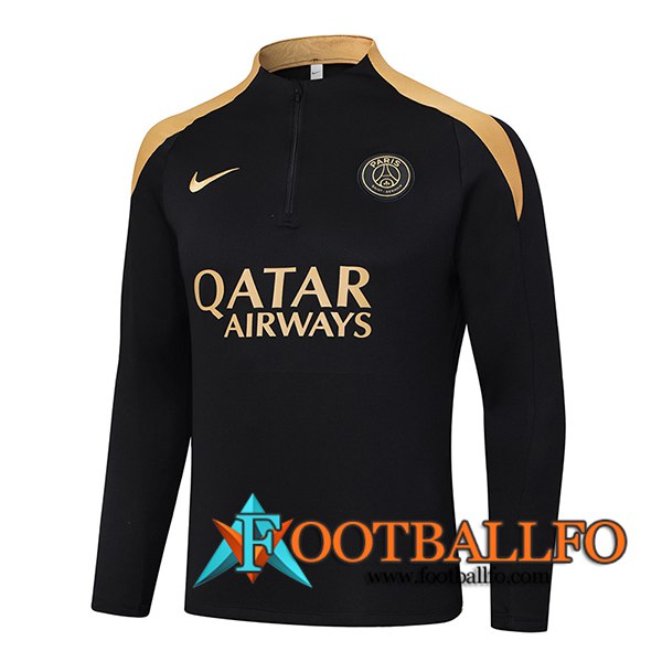 Sudadera De Entrenamiento PSG Negro/Amarillo 2024/2025