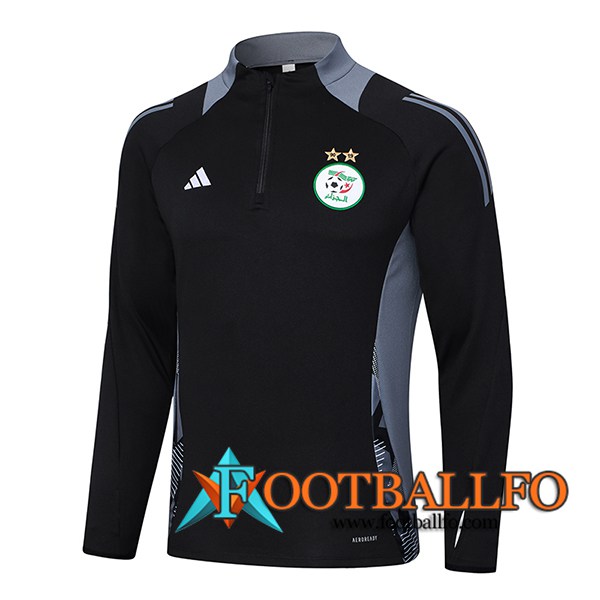 Sudadera De Entrenamiento Algeria Negro/Gris 2024/2025