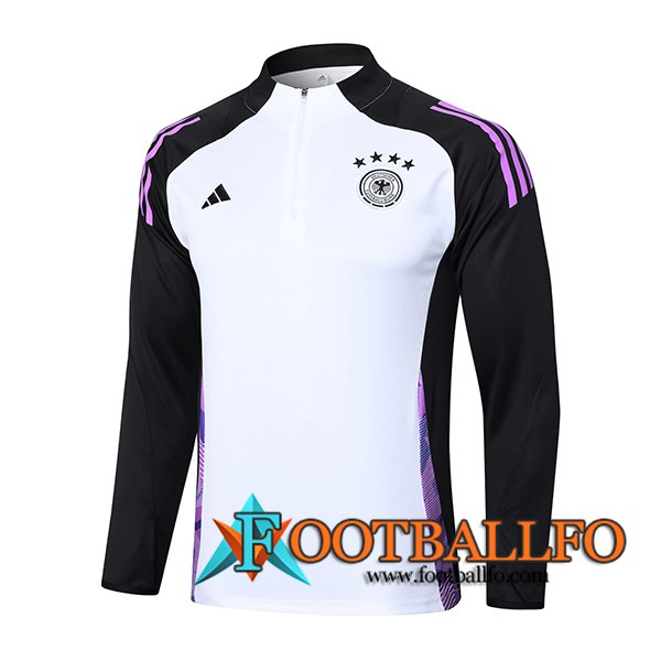 Sudadera De Entrenamiento Alemania Blanco/Violeta/Negro 2024/2025