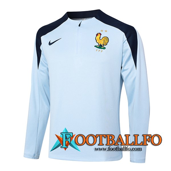 Sudadera De Entrenamiento Francia Azul Claro 2024/2025