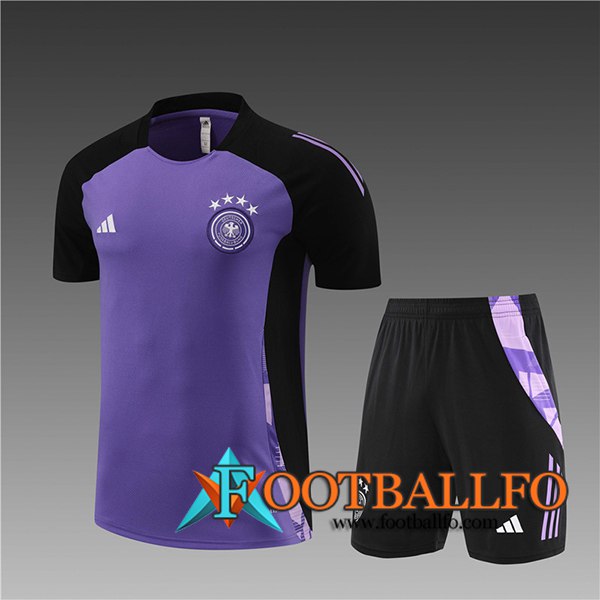 Camiseta Entrenamiento Alemania Ninos Violeta/Negro 2024/2025