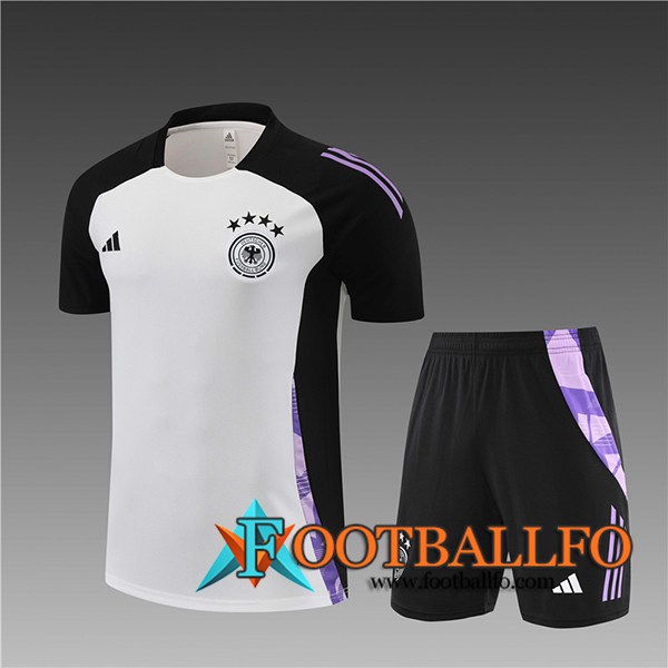 Camiseta Entrenamiento Alemania Ninos Blanco/Violeta/Negro 2024/2025