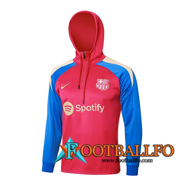 Chaqueta Con Capucha FC Barcelona Rojo/Azul 2024/2025