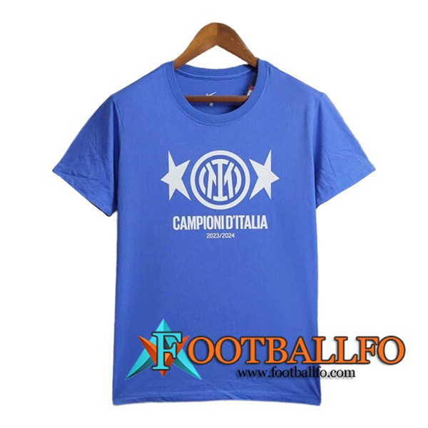 Camisetas De Futbol Inter Milan T-Shirt Champion 2 Azul 2023/2024