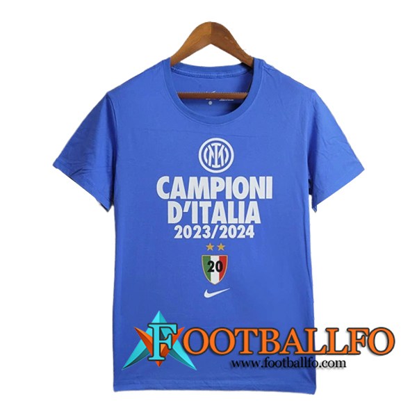 Camisetas De Futbol Inter Milan T-Shirt Champion Azul 2023/2024