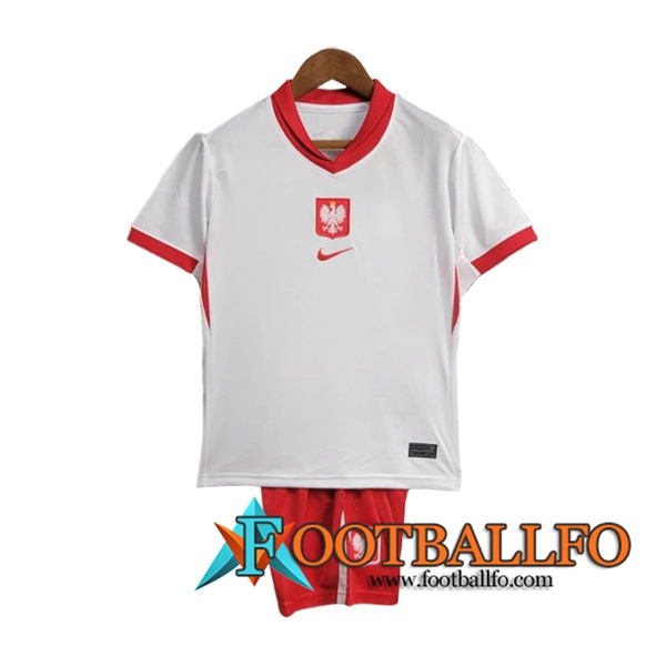 Nueva Camisetas De Futbol Polonia Ninos Primera 2024/2025