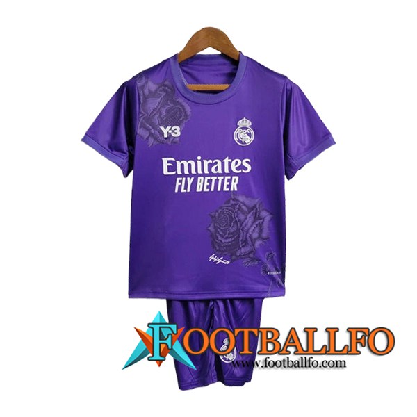 Camisetas De Futbol Real Madrid Y3 Ninos Special Edition Violeta 2024/2025