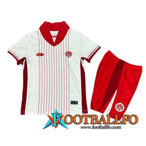 Camisetas De Futbol Canada Ninos Segunda 2024/2025