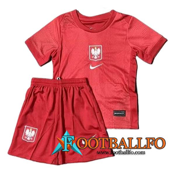 Camisetas De Futbol Polonia Ninos Segunda 2024/2025