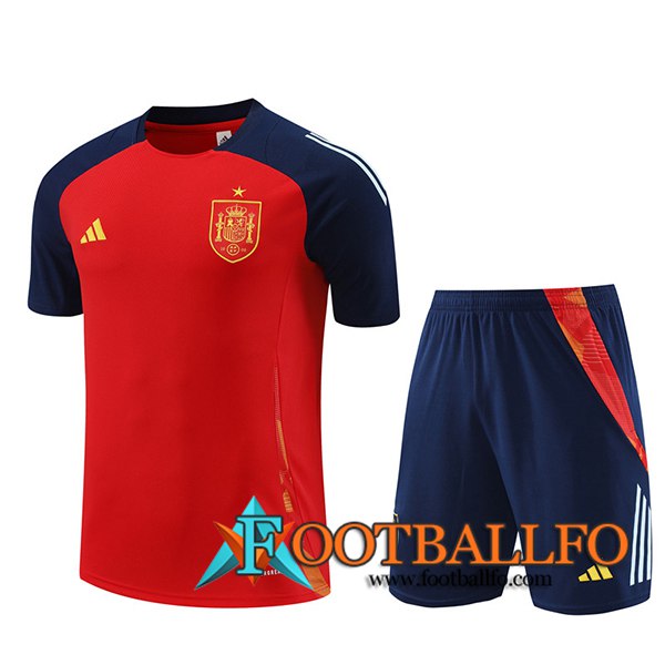 Camiseta Entrenamiento España Rojo/Azul 2024/2025