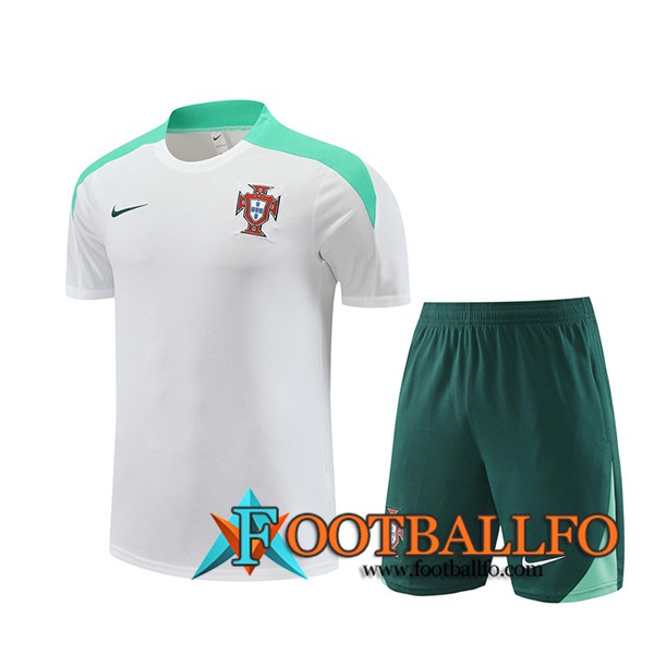 Camiseta Entrenamiento Portugal Blanco/Verde 2024/2025