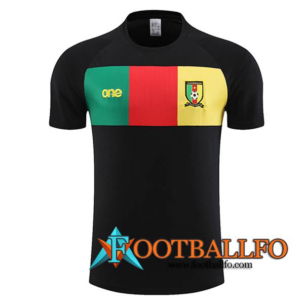 Camiseta Entrenamiento Camerún Negro 2024/2025