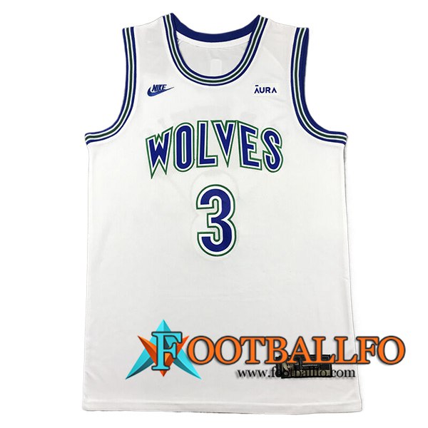 Camisetas NBA Minnesota Timberwolves (McDANIELS #3) 2024/25 Blanco/Azul