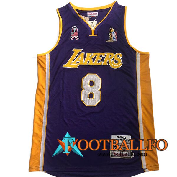 Camisetas NBA Los Angeles Lakers (BRYANT #8) 2024/25 Violeta/Amarillo