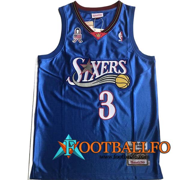 Camisetas NBA Philadelphia 76ers (IVERSON #3) 2024/25 Azul