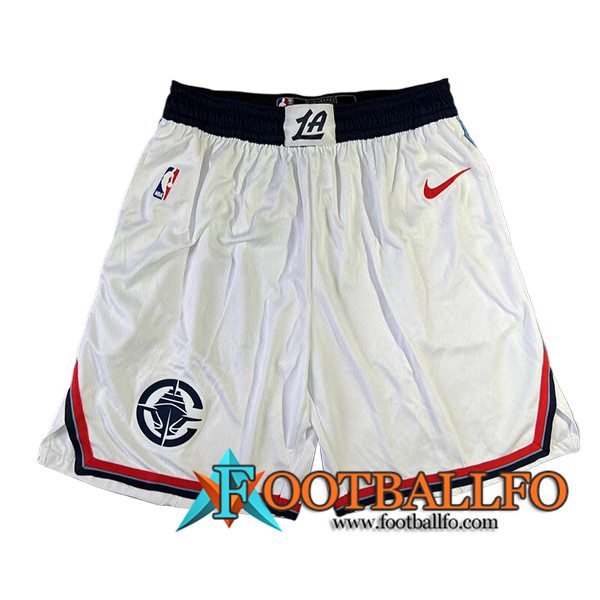 Cortos NBA Los Angeles Clipperss 2024/25 Blanco/Negro/Rojo