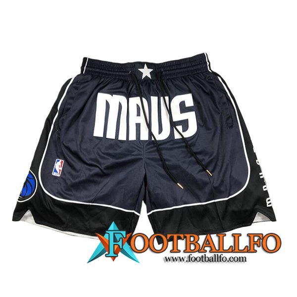 Cortos NBA Dallas Mavericks 2024/25 Negro/Blanco