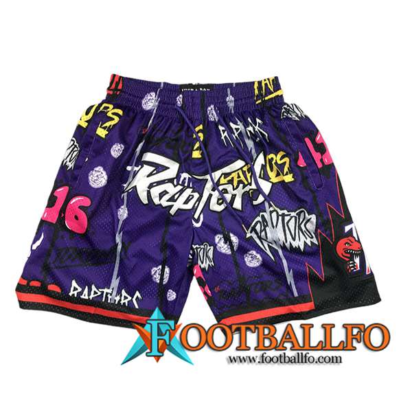 Cortos NBA Toronto Raptors 2024/25 Violeta/Blanco/Amarillo