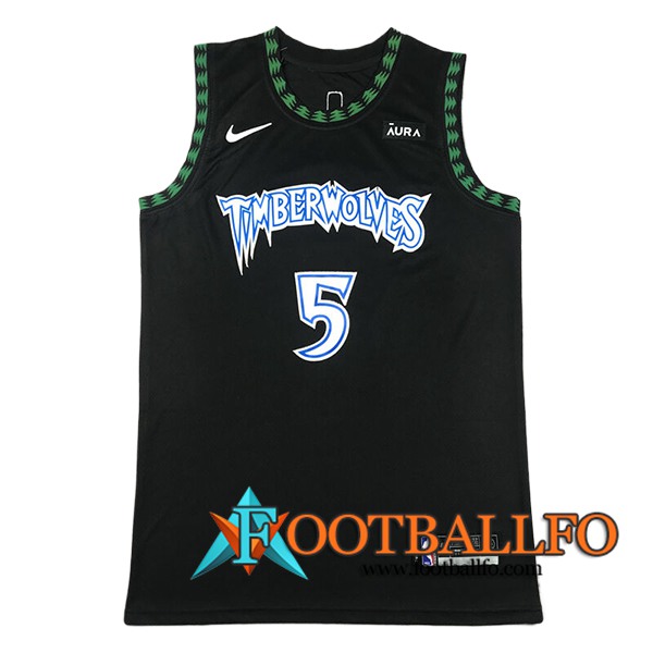 Camisetas NBA Minnesota Timberwolves (EDWARDS #5) 2024/25 Negro/Verde/Azul