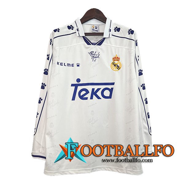 Camisetas De Futbol Real Madrid Retro Primera Manga Largas 1994/1996