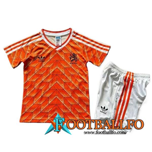 Camisetas De Futbol Países Bajos Retro Ninos Primera 1988