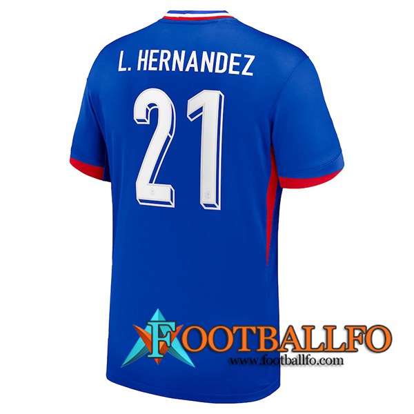 Camiseta Equipo Nacional Francia (L. HERNANDEZ #21) 2024/2025 Primera