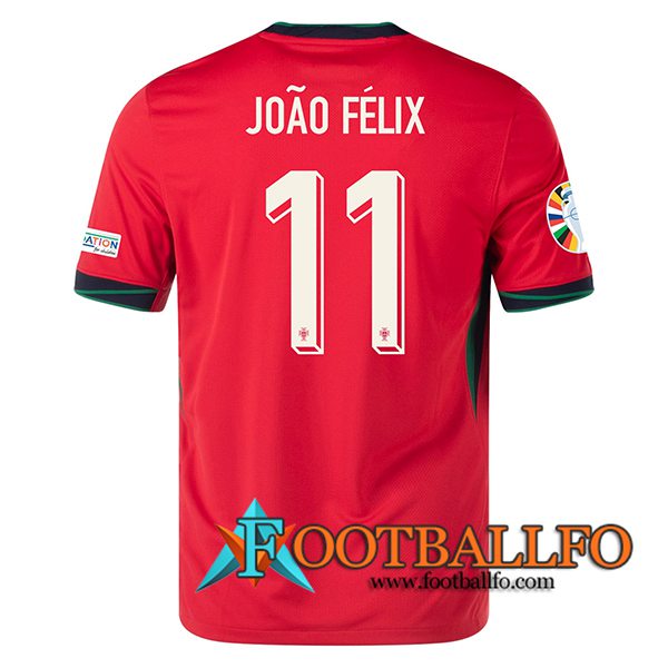 Camiseta Equipo Nacional Portugal (JOA0 FELIX #11) 2024/2025 Primera