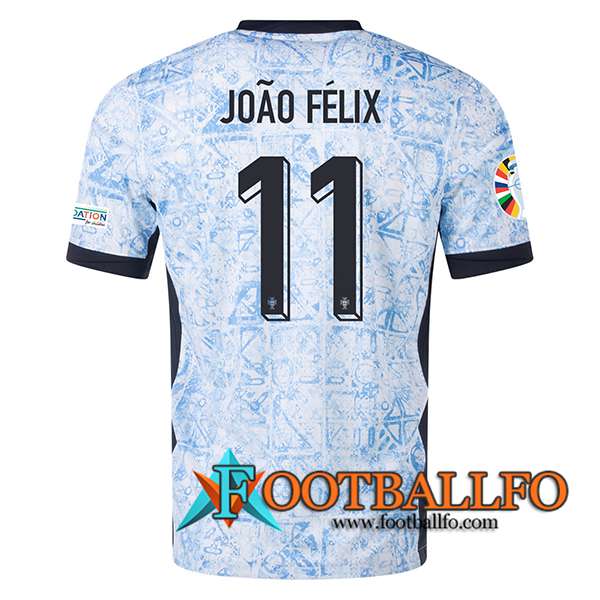 Camiseta Equipo Nacional Portugal (JOA0 FELIX #11) 2024/2025 Segunda