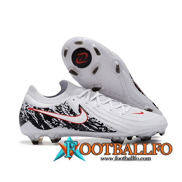 Nike Botas De Fútbol Phantom Luna Elite NU FG Blanco/Negro/Rojo