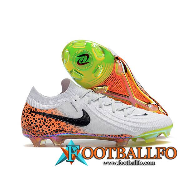 Nike Botas De Fútbol Phantom Luna Elite NU FG Blanco/Naranja/Negro