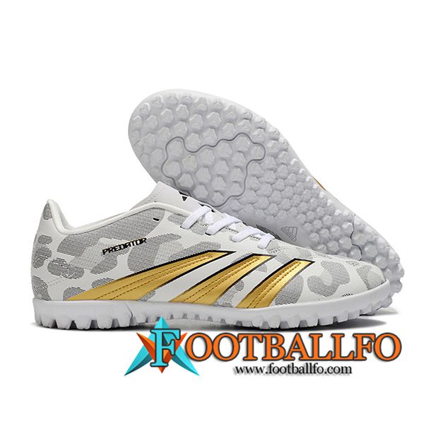 Adidas Botas De Fútbol Predator Club TF Blanco/Gris/Amarillo