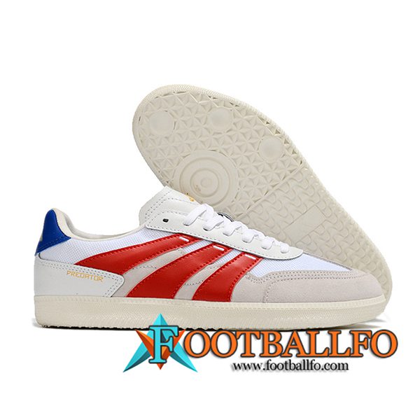 Adidas Botas De Fútbol PREDATOR 24 LEAGUE LOW BOOTS Blanco/Gris/Rojo/Azul