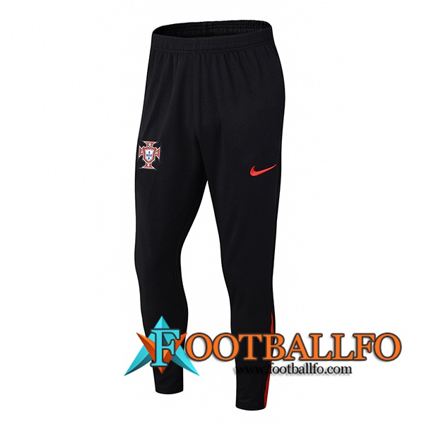 Pantalon Entrenamiento Portugal Negro/Rojo 2024/2025