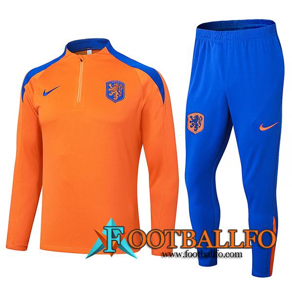 Chandal Equipos De Futbol Países Bajos Naranja/Azul 2024/2025