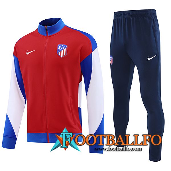 Chandal Equipos De Futbol Chaquetas Atletico Madrid Rojo/Azul/Blanco 2024/2025