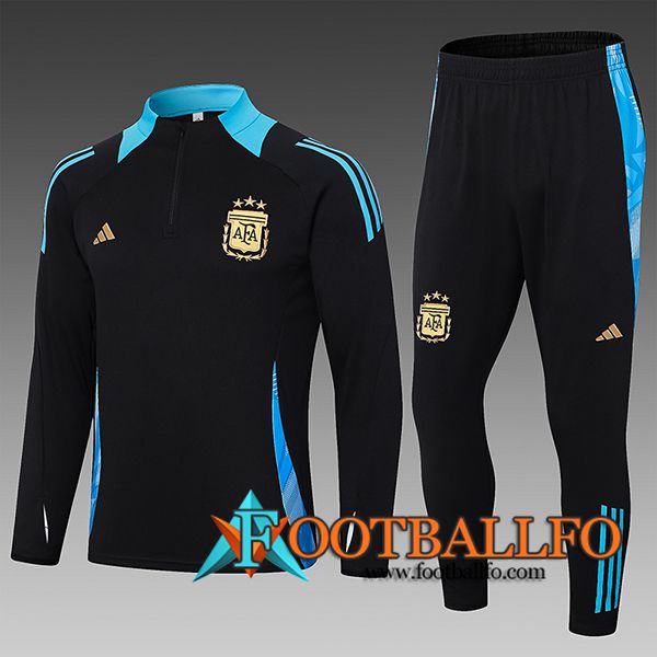 Chandal Equipos De Futbol Argentina Ninos Negro/Azul 2024/2025