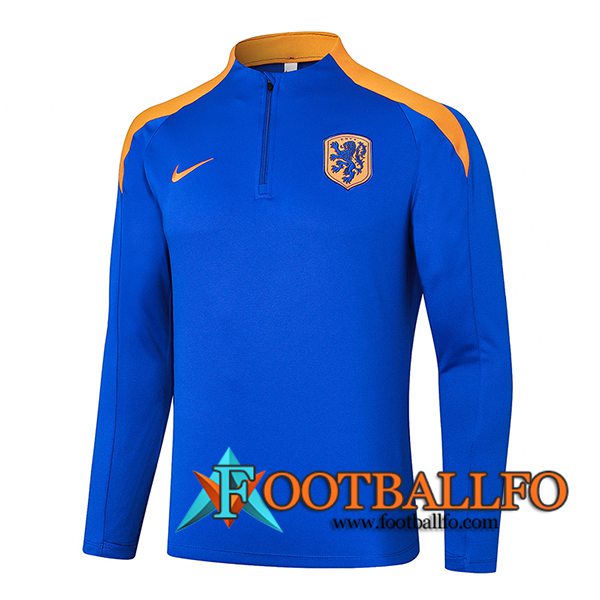 Sudadera De Entrenamiento Países Bajos Azul/Naranja 2024/2025